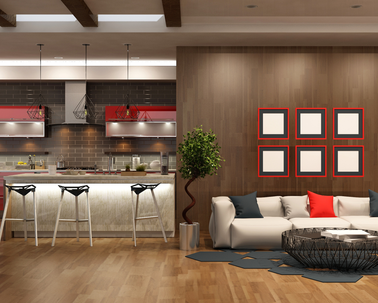 Квартира студия в стиле минимализм