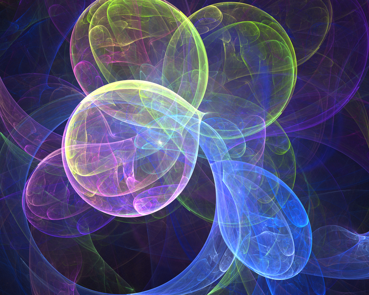 Красивые абстрактные неоновые шары 