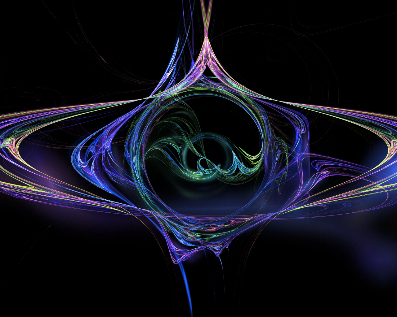 Красивый красочный абстрактный рисунок на черном фоне