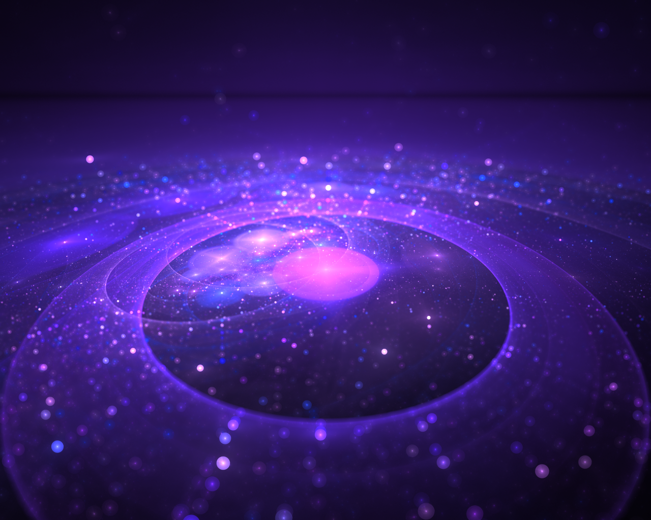 Красивый неоновый рисунок кругами на земле