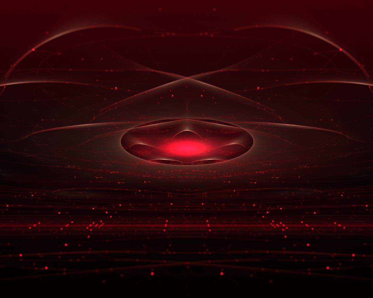 Большой красный овал над лазерным полем