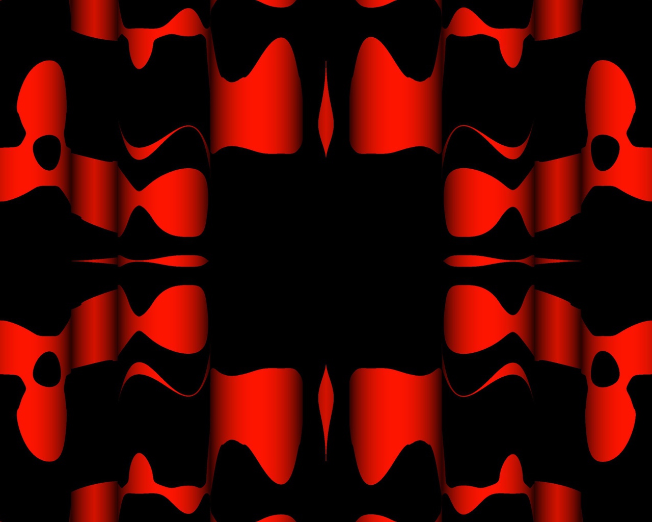 Черные и красные узоры крупным планом