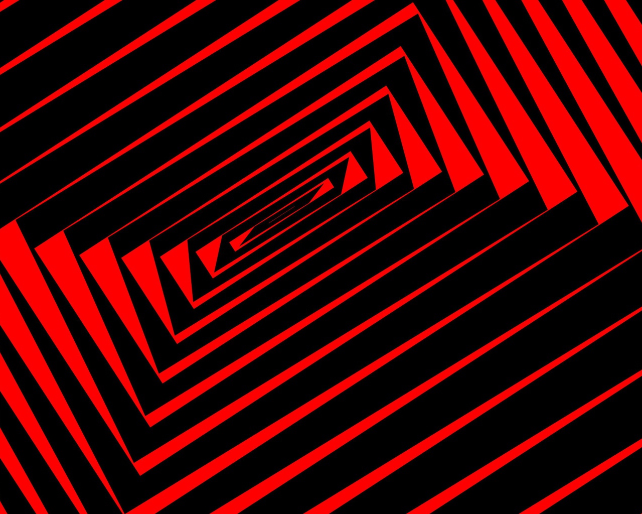 Черные и красные спиральные линии, иллюзия 