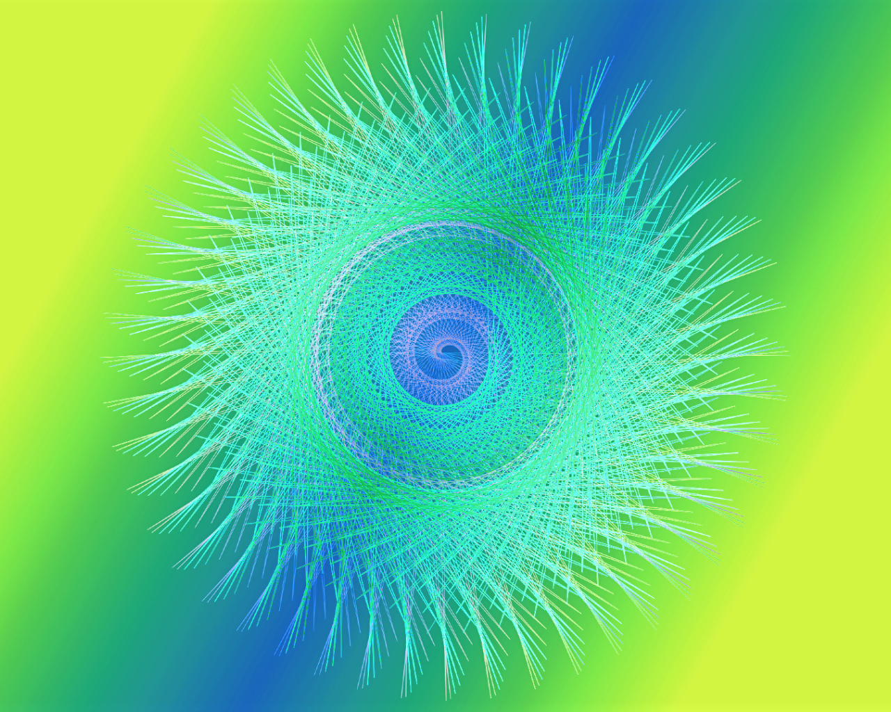 Голубая абстрактная спираль на разноцветном фоне