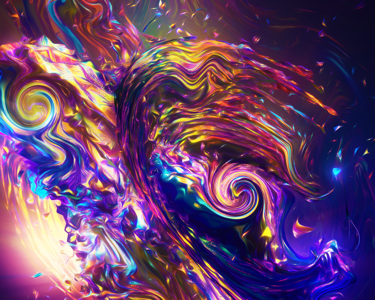 Яркий разноцветный абстрактный размытый рисунок 