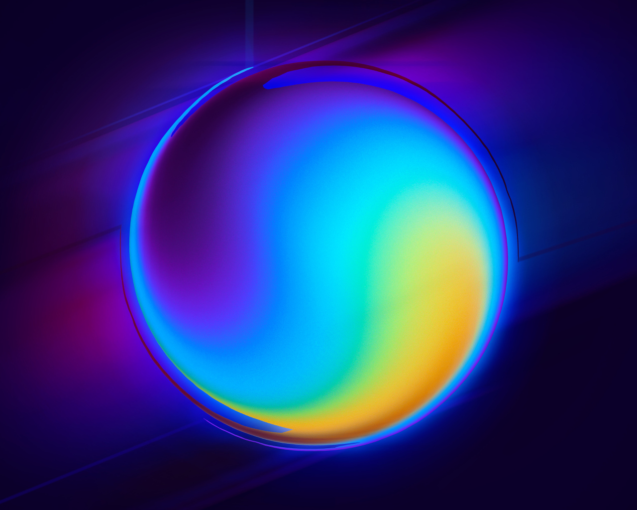 Градиентный круг на фиолетовом фоне