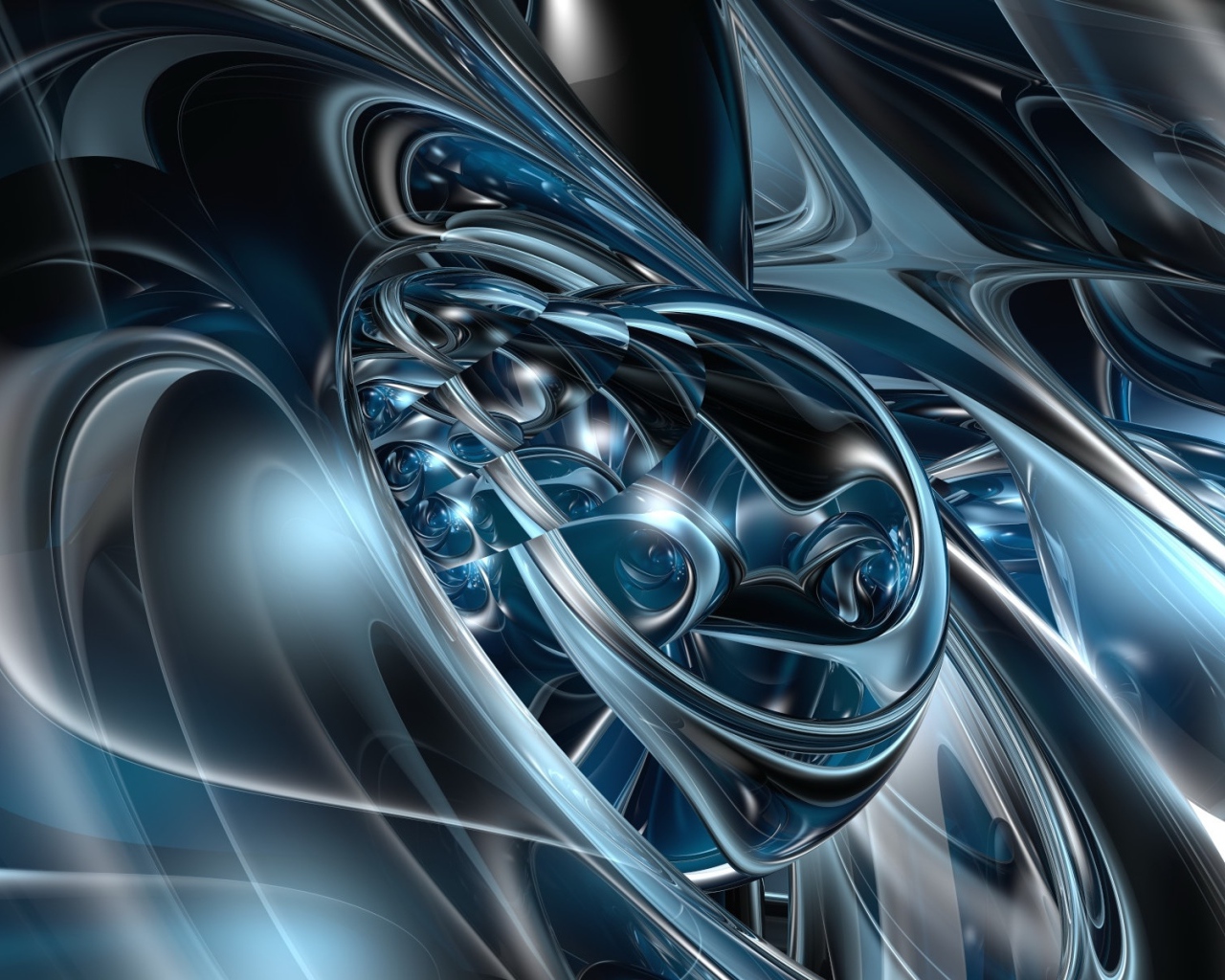 Необычный абстрактный рисунок металлического цвета 