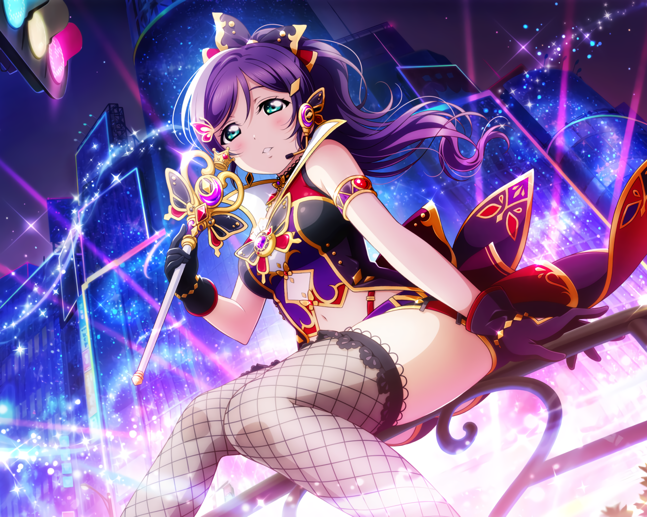 Красивая девушка аниме в открытом наряде