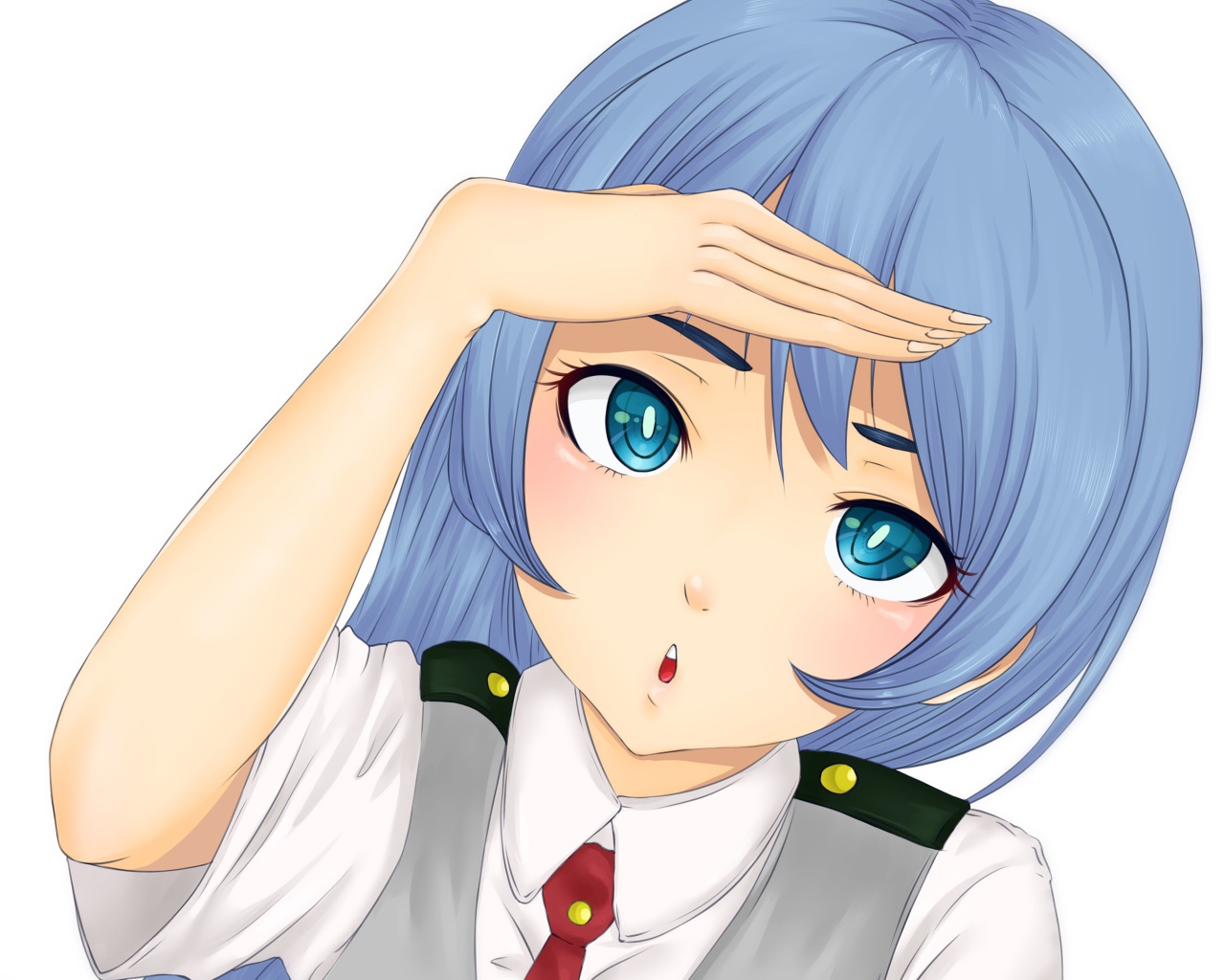Девушка с голубыми волосами аниме My Hero Academia