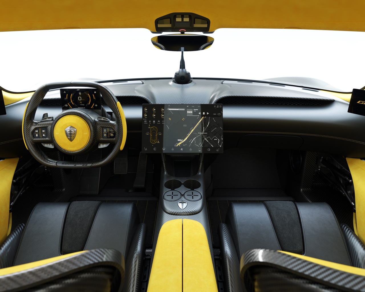 Салон автомобиля Koenigsegg Gemera 2020 года 