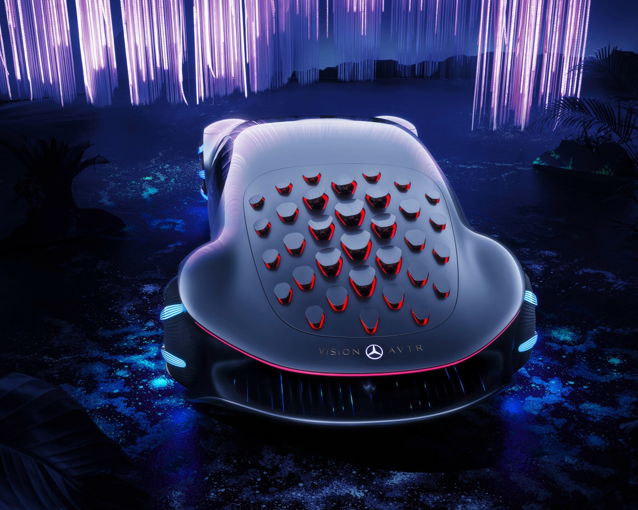 Автомобиль Mercedes-Benz VISION AVTR 2020 года вид сзади