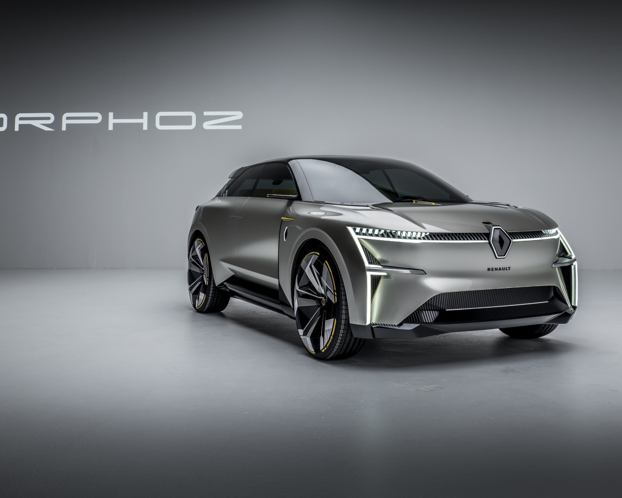 Автомобиль Renault Morphoz 2020 года на сером фоне