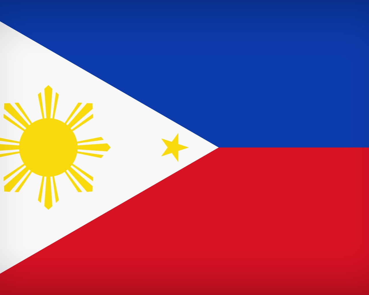 Флаг Филиппин с желтым солнцем