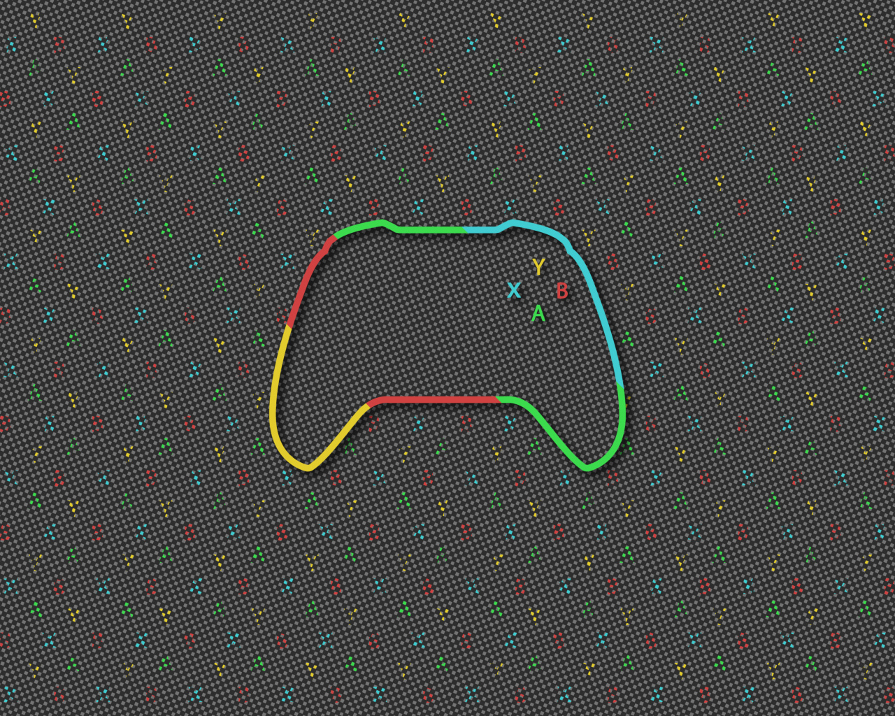 Нарисованный Xbox  контроллер 