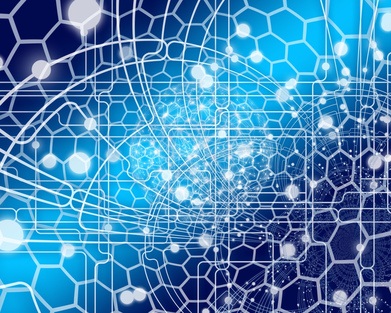 Векторная интернет паутина в неоновом свете