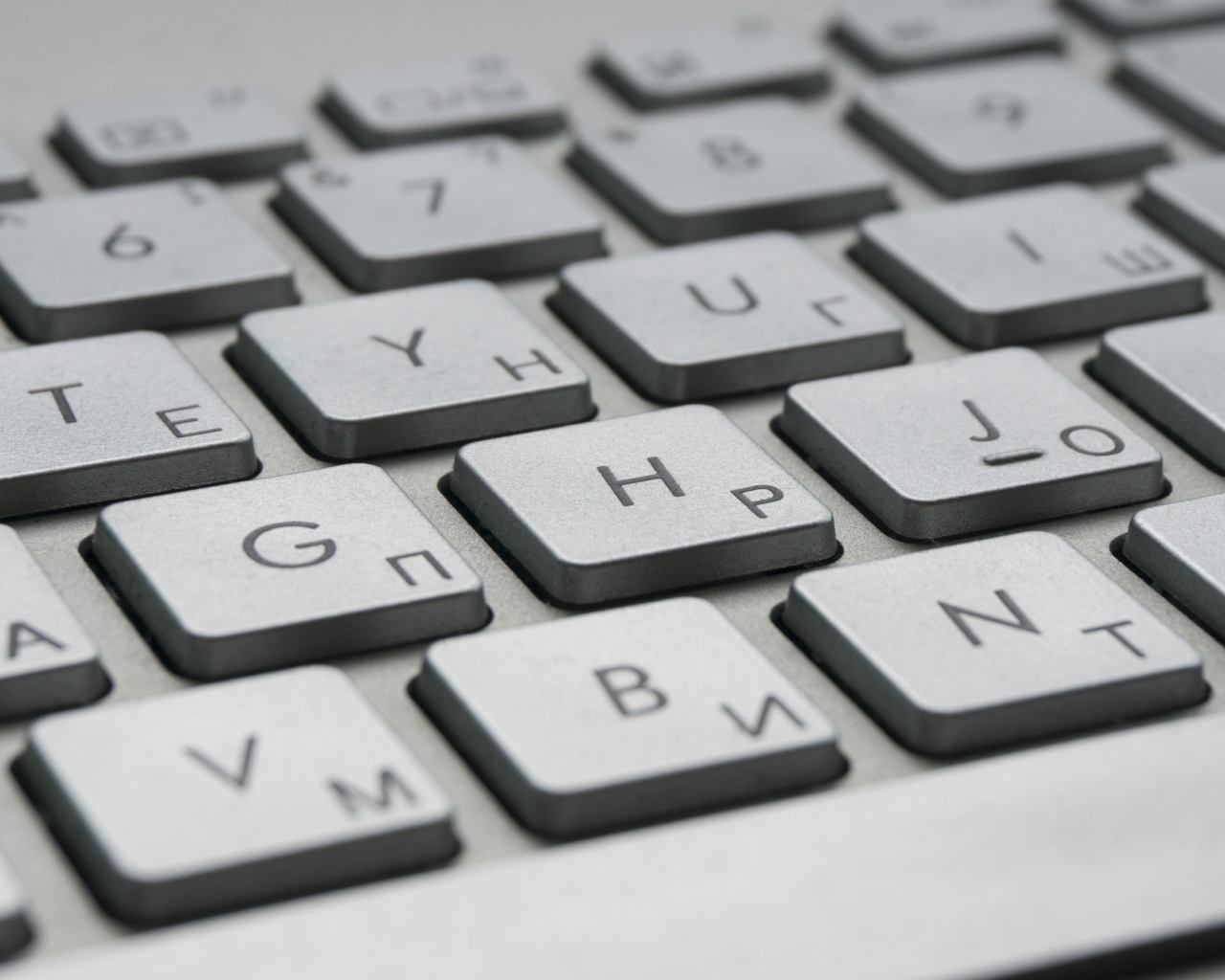 White laptop keyboard close up