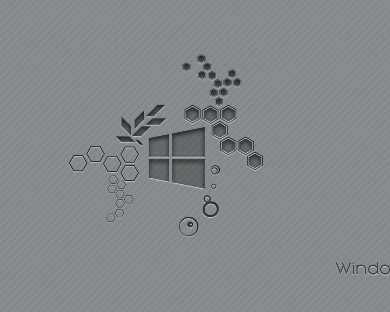 Windows 10 icon on gray background