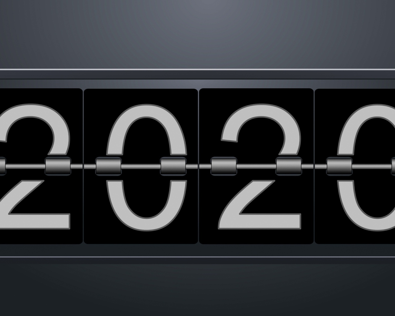 Flip numbers 2020 on a gray background