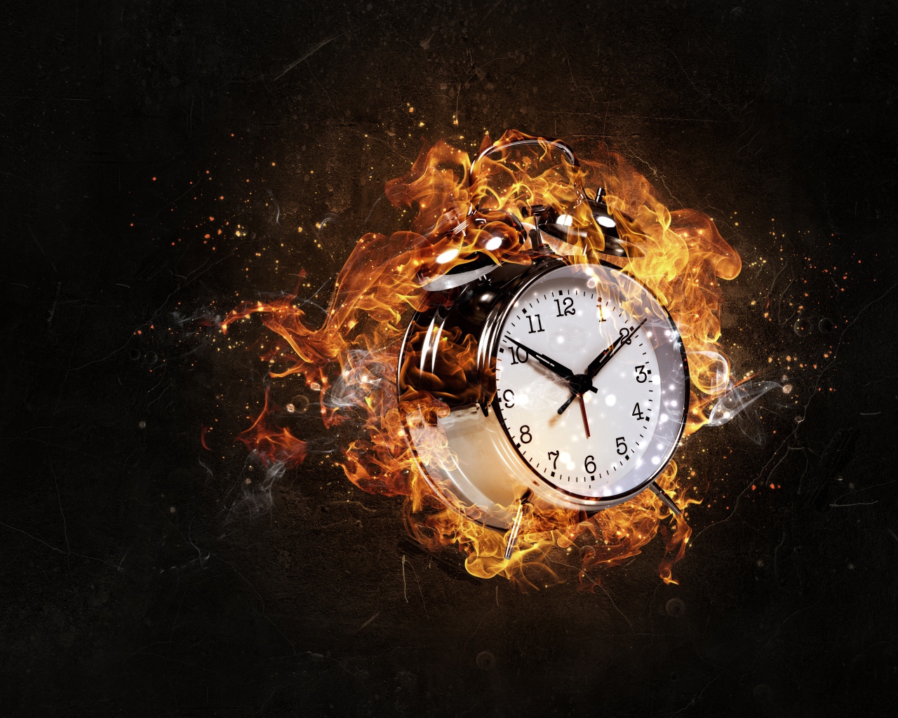 Будильник звенит в огне 