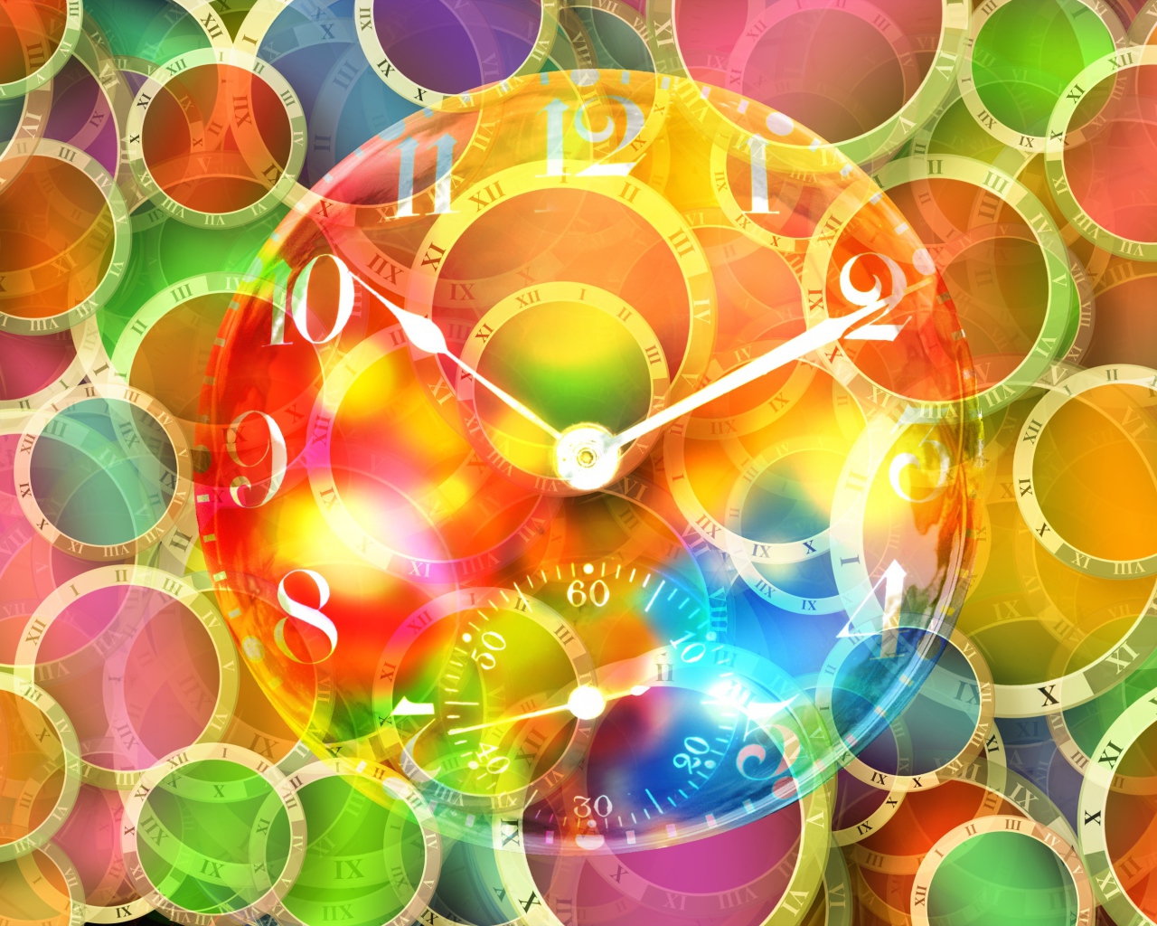 Часы  на необычном фоне