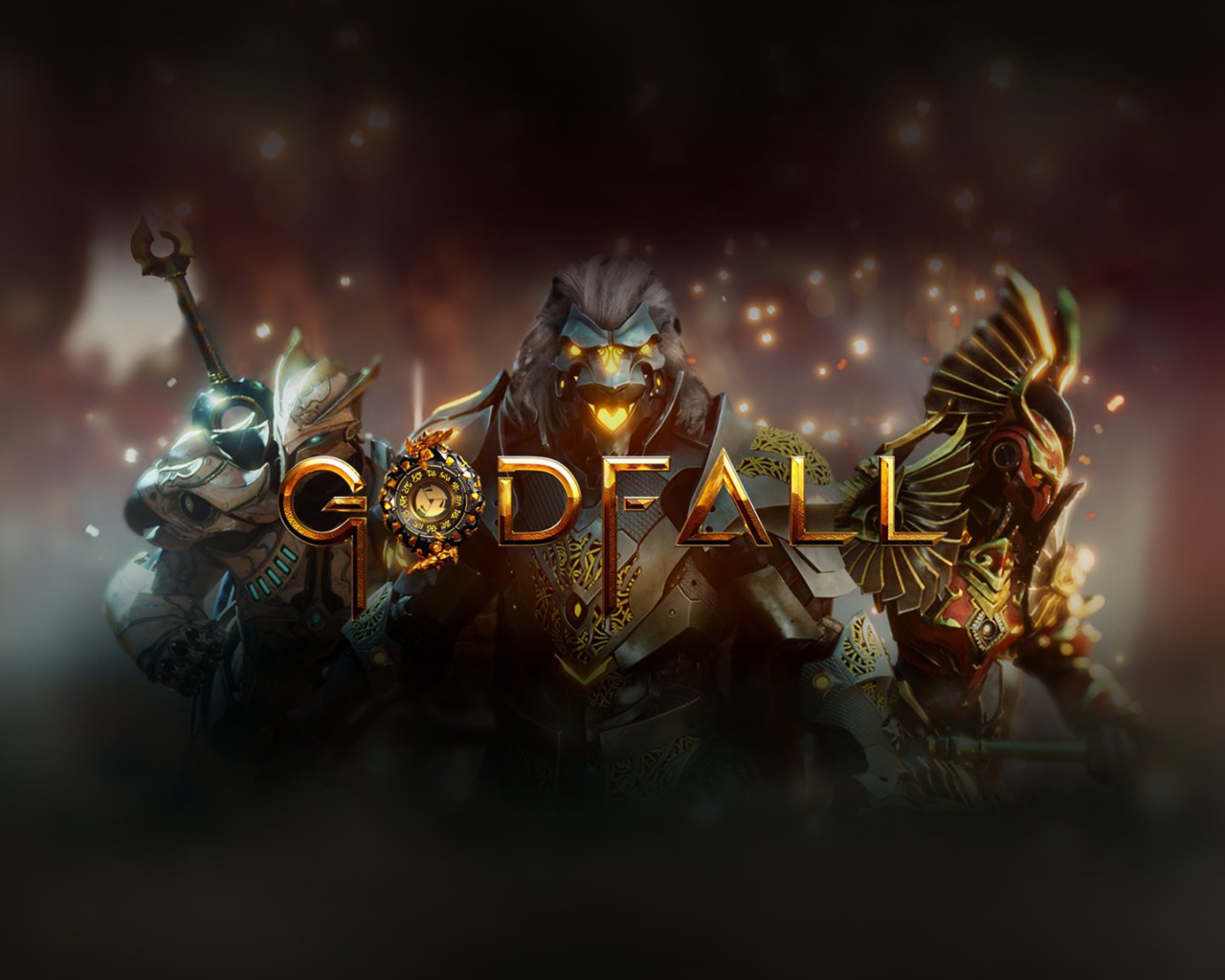 Постер с логотипом компьютерной игры Godfall, 2020
