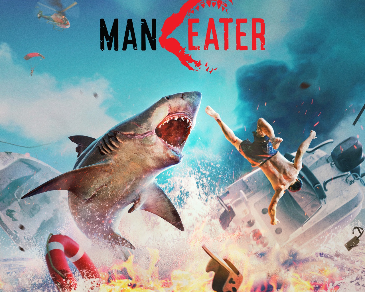 Постер видеоигры Maneater, 2020