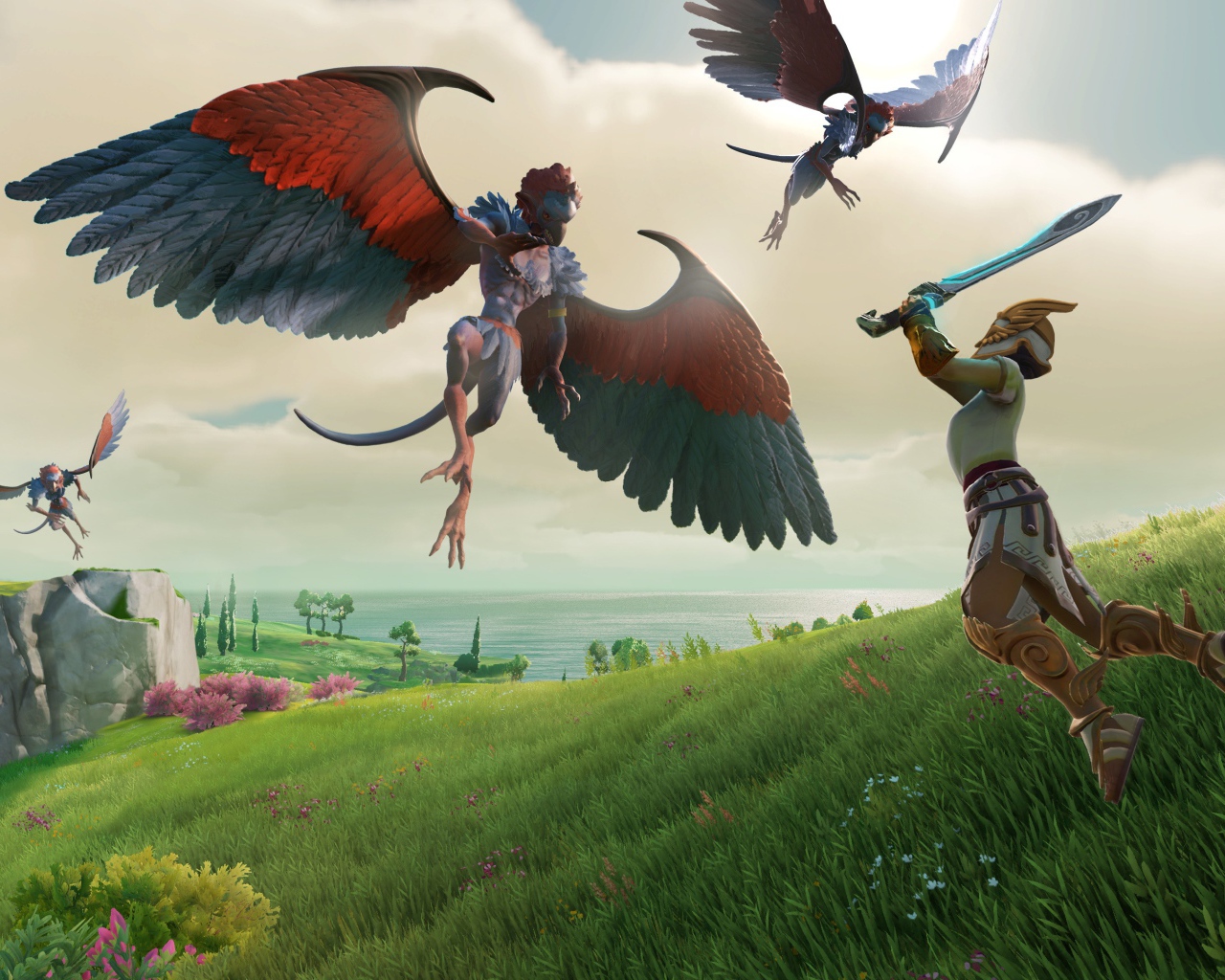 Бой с монстрами компьютерная игра Gods & Monsters, 2020