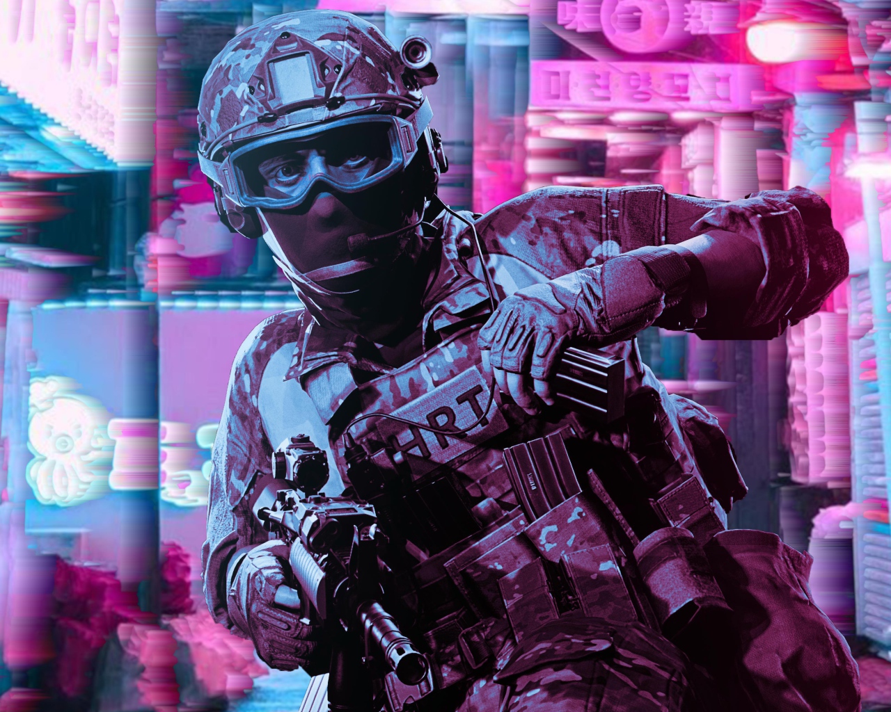 Солдат из компьютерной игры Ready Or Not