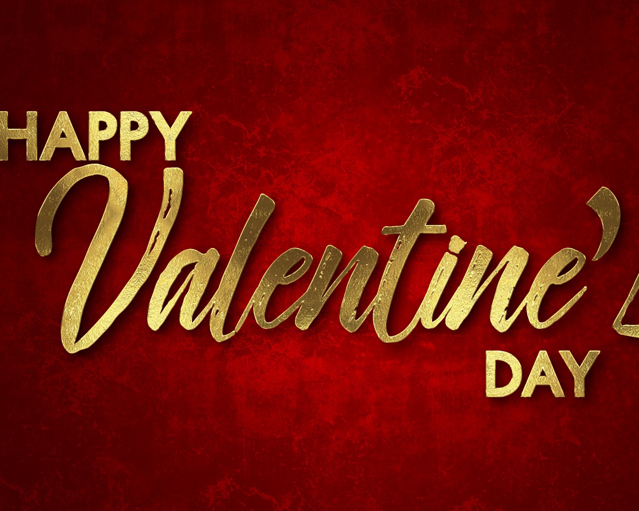 Надпись на английском С Днем Святого Валентина на красном фоне