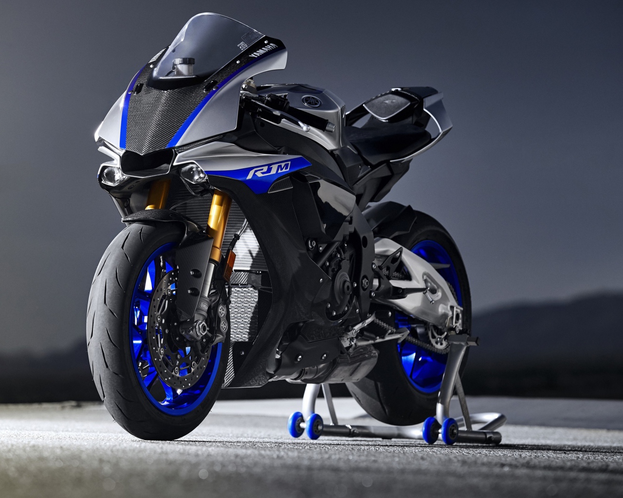 Yamaha R1 motorcycle on the highway
