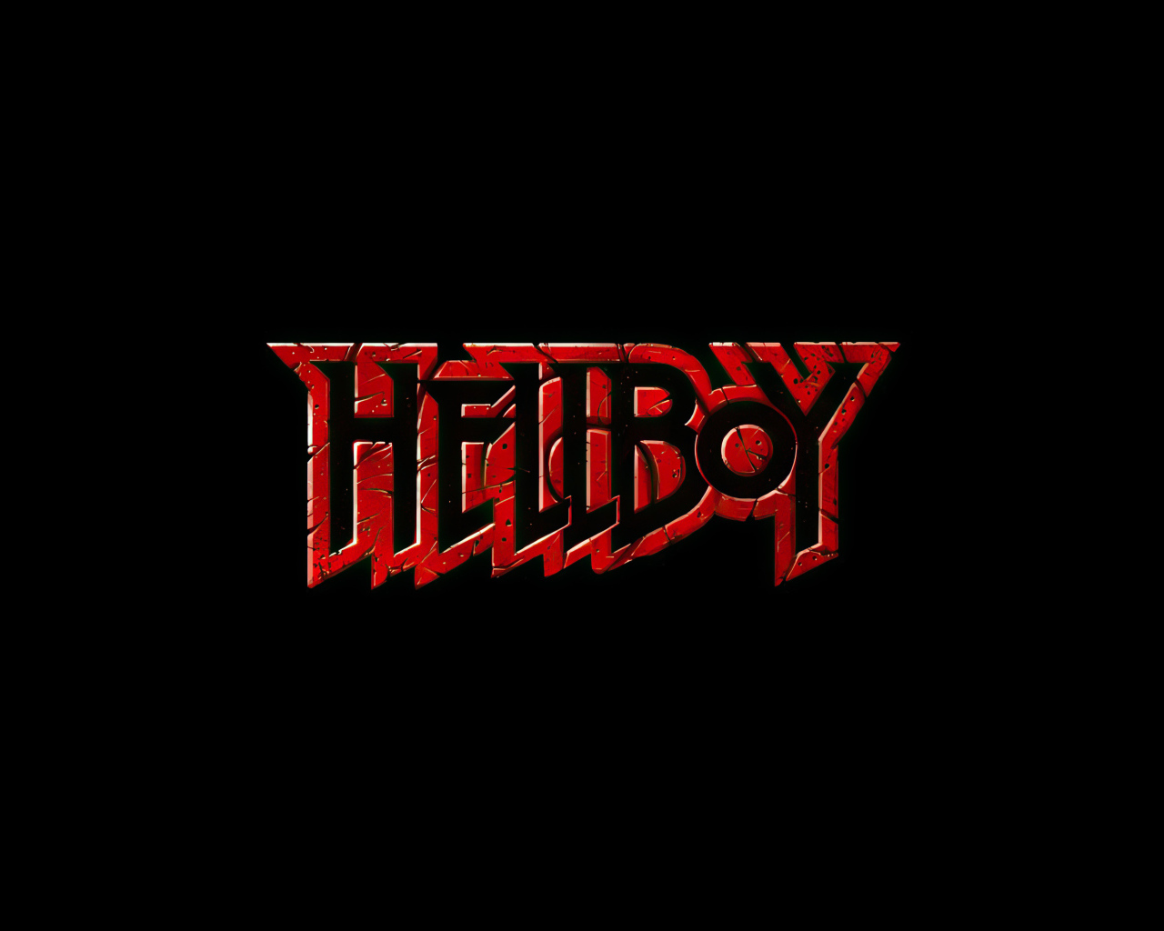 Hellboy movie logo on black background