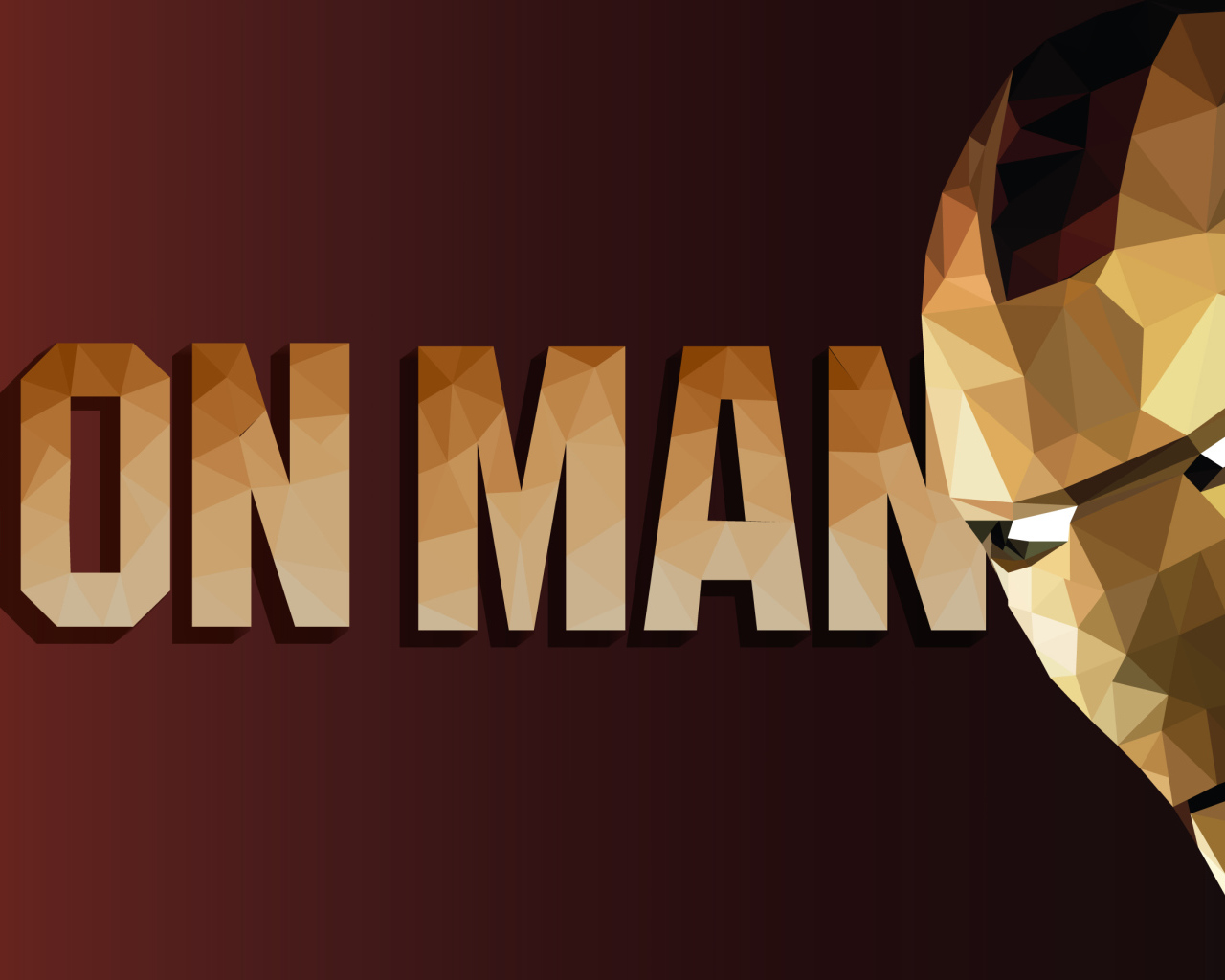 Персонаж Железный человек на красном фоне