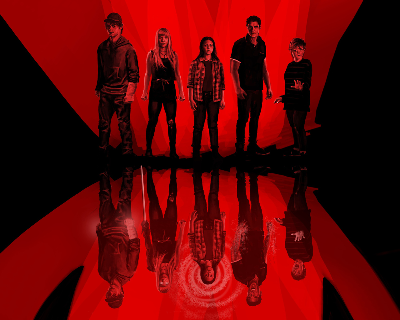 Постер с главными героями фильма Новые мутанты, 2020
