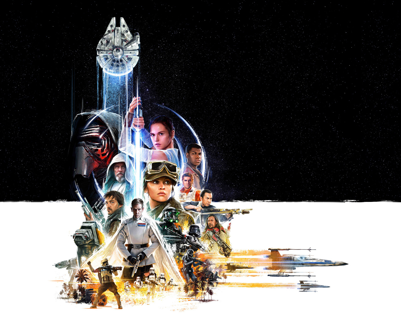 Постер фильма Звездные войны на фоне неба 