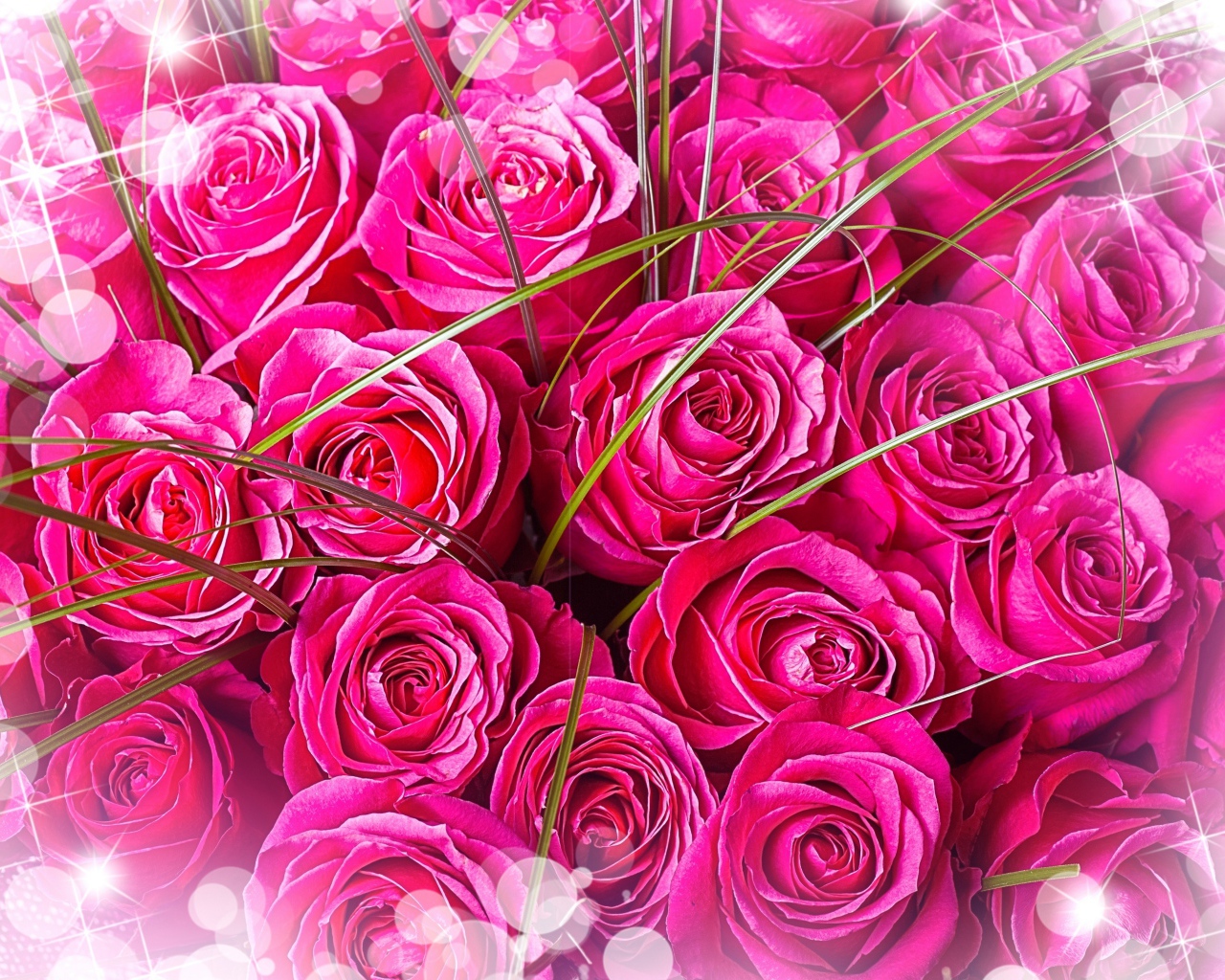 Букет розовых роз  для любимой девушки 