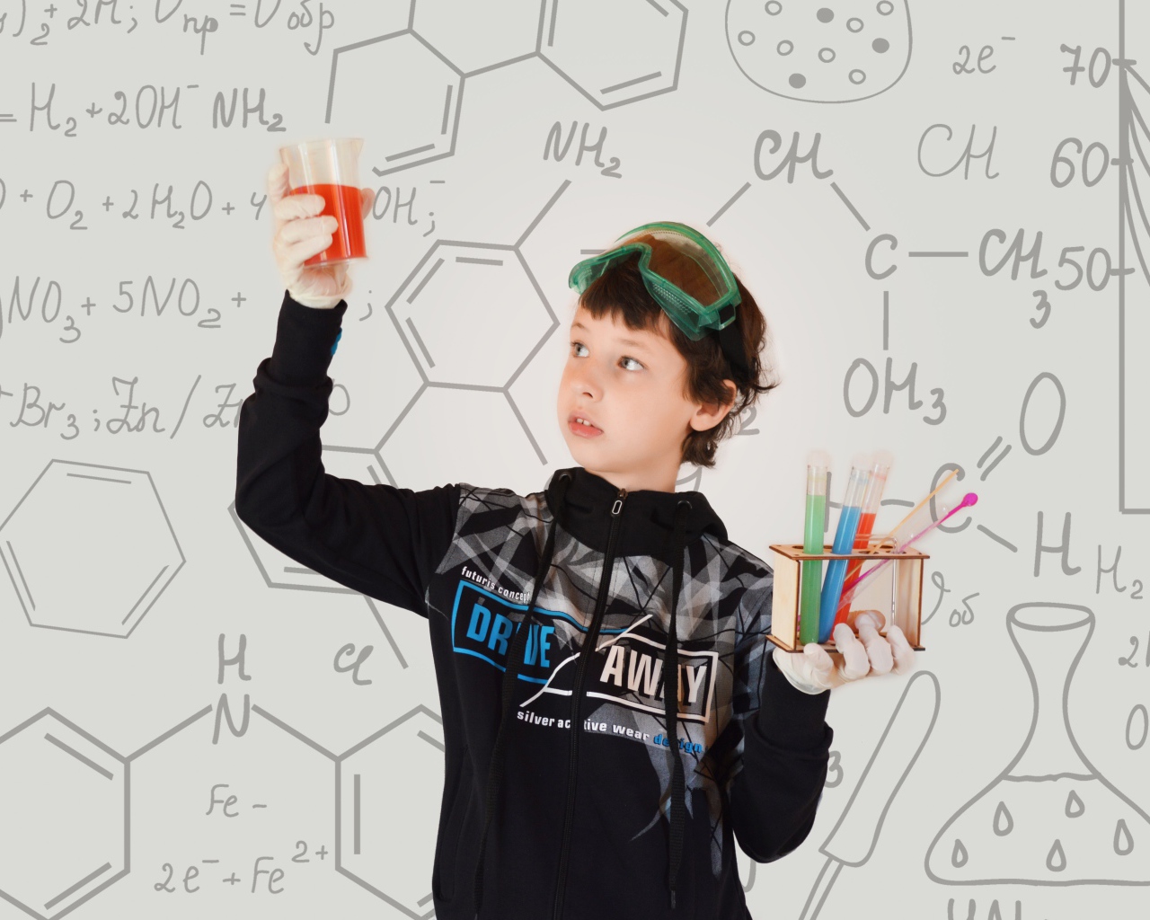 Little boy future chemist