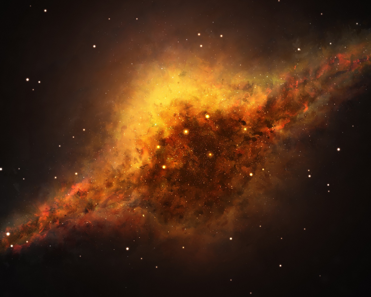 Яркий млечный путь в бескрайнем небе 