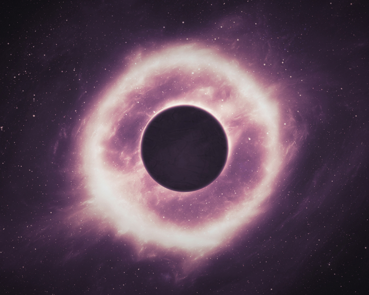 Планета в солнечной системе в огненном круге 