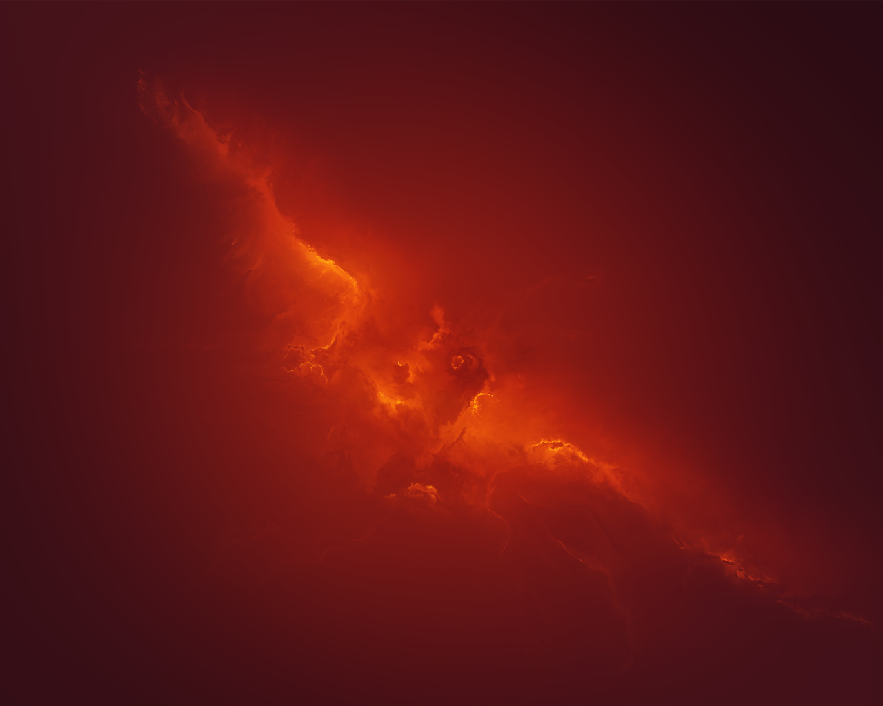 Красная туманность в небе 