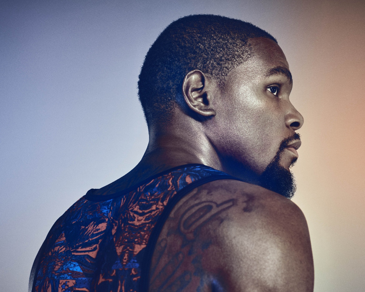 Баскетболист Кевин Дюрант вид сзади