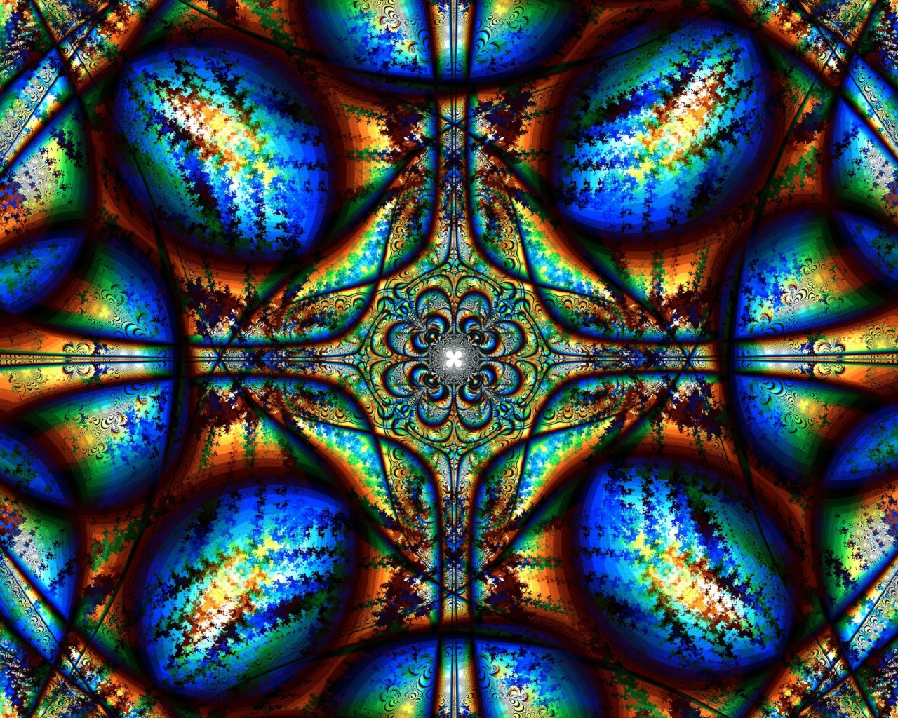 Красивый абстрактный  рисунок с калейдоскопа 