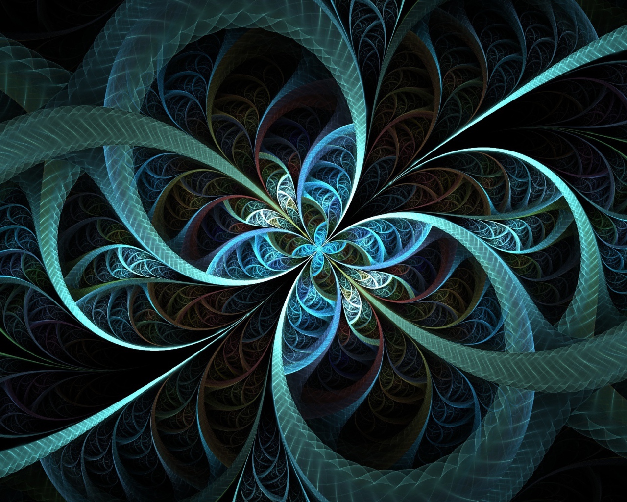 Красивый абстрактный узор на черном фоне