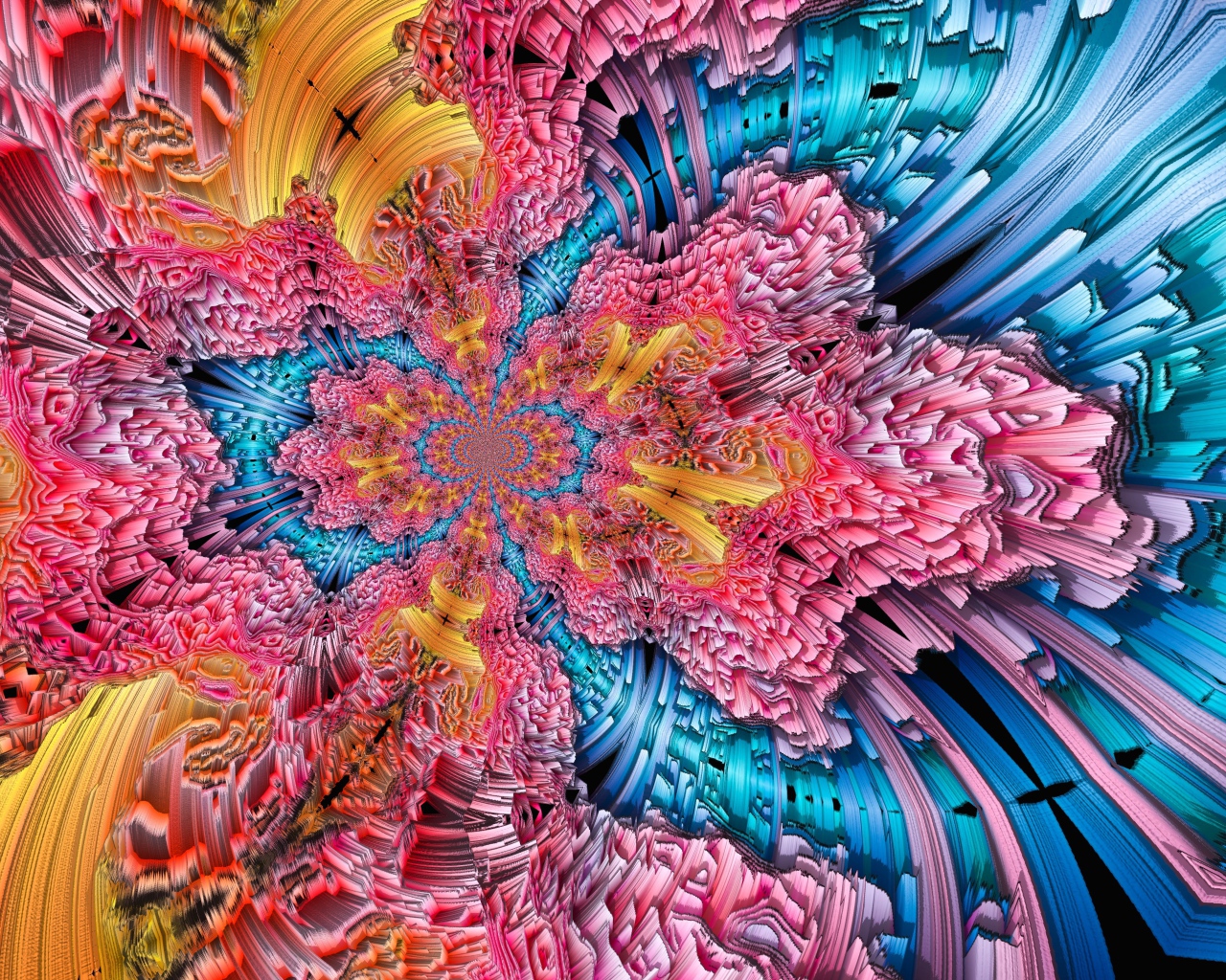 Красивый абстрактный узор с разноцветными вставками 