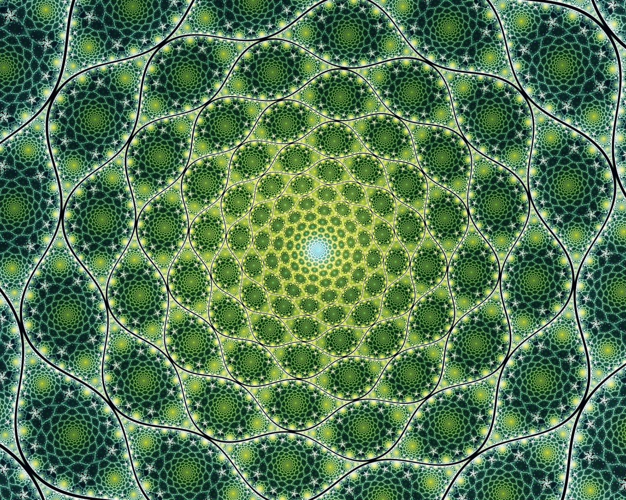 Красивый необычный зеленый узор
