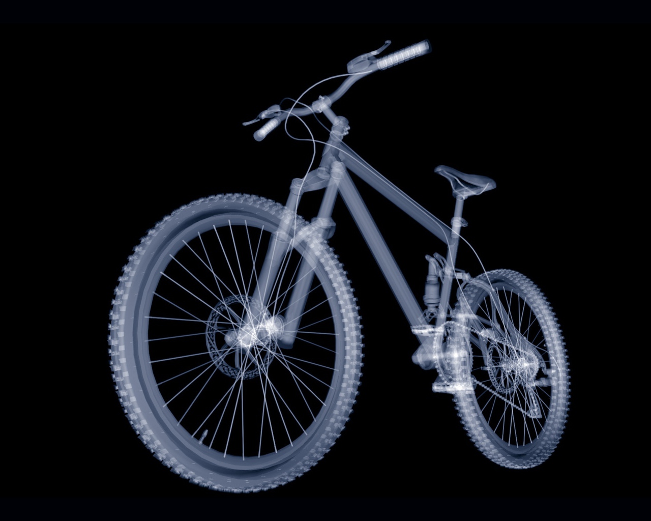 Велосипед на черном фоне 3д графика