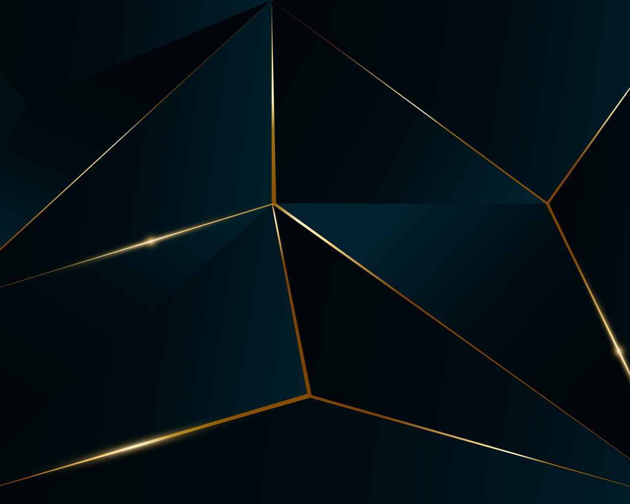 Черные геометрические фигуры с золотой окантовкой 