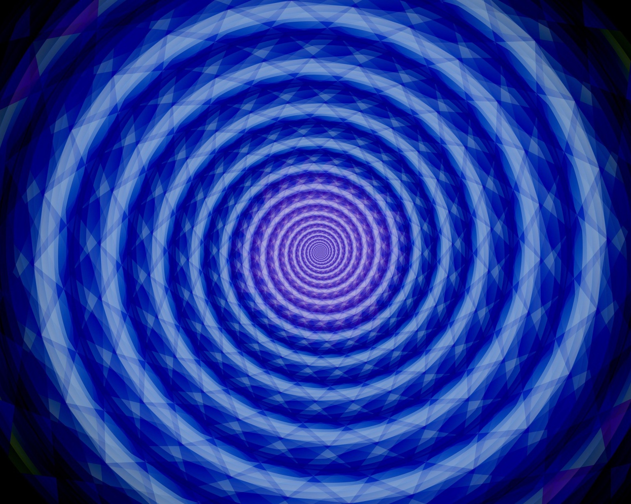 Синяя спираль на черном фоне