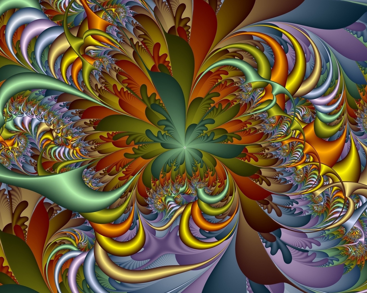 Фрактальный рисунок с необычным узором