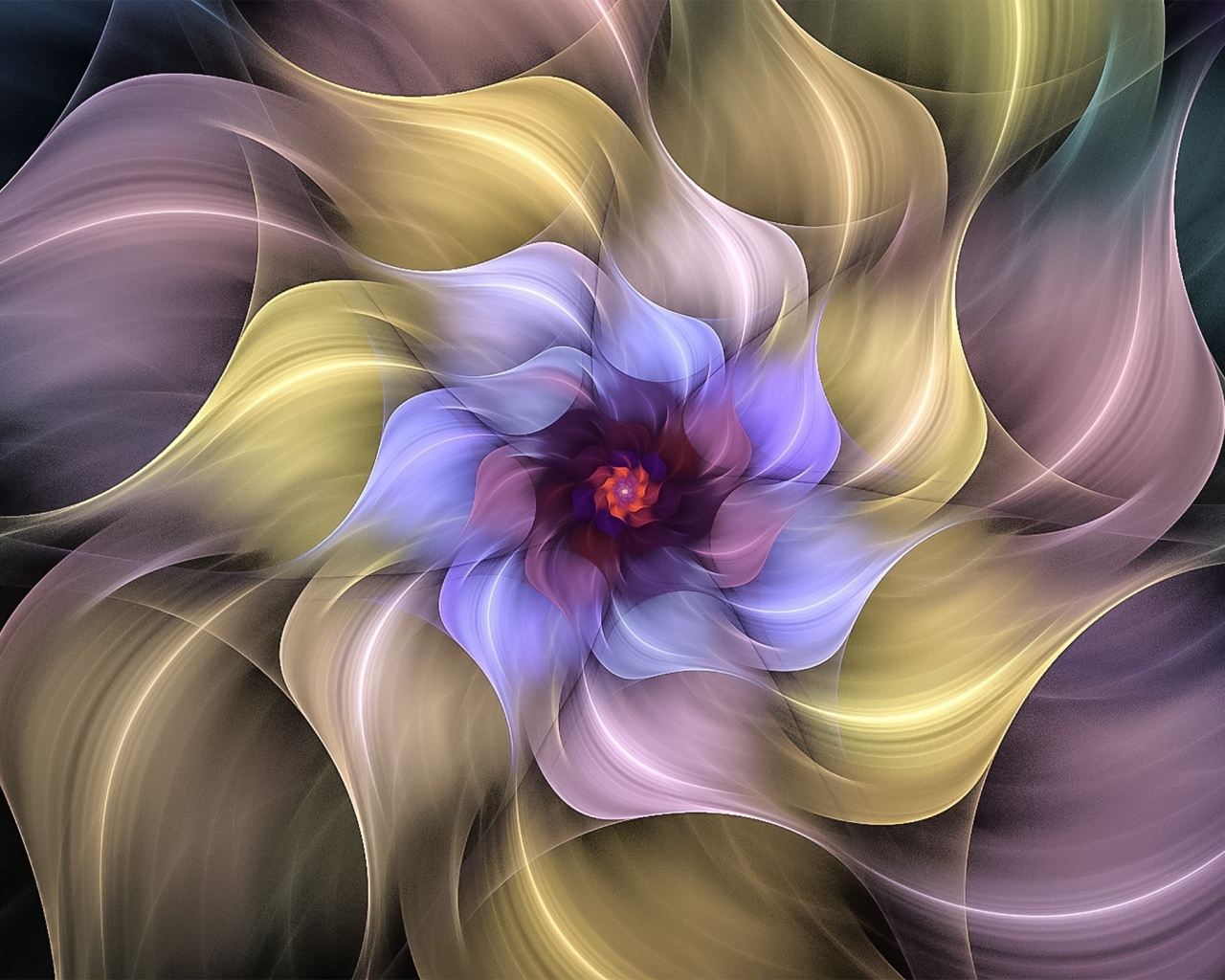 Многоярусный разноцветный цветок 