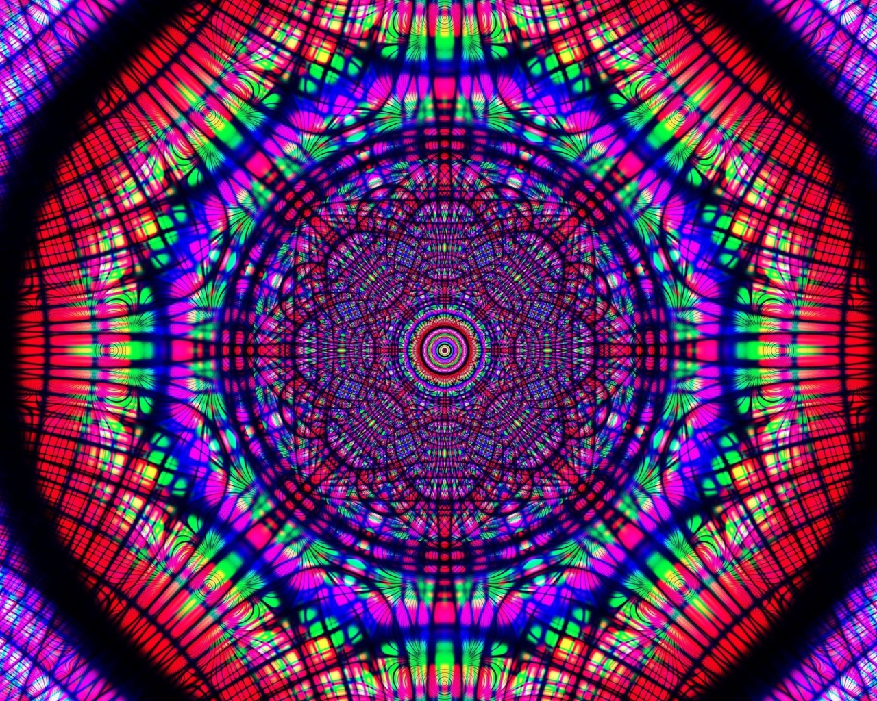 Разноцветный узор калейдоскопа 